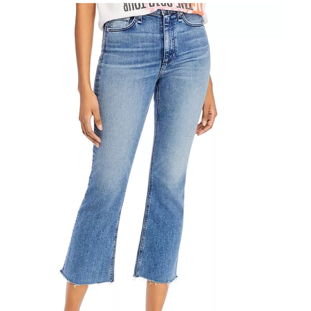 NWT rag & bone Nina Cropped Flare-Leg Jeans in Freya